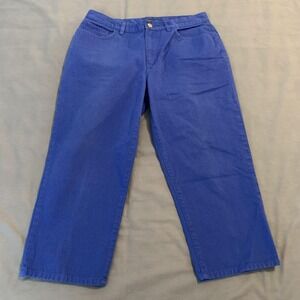 Lauren Jeans Co. Ralph Lauren‎ Capri Jeans Womens 8 Blue High Rise Denim Cotton